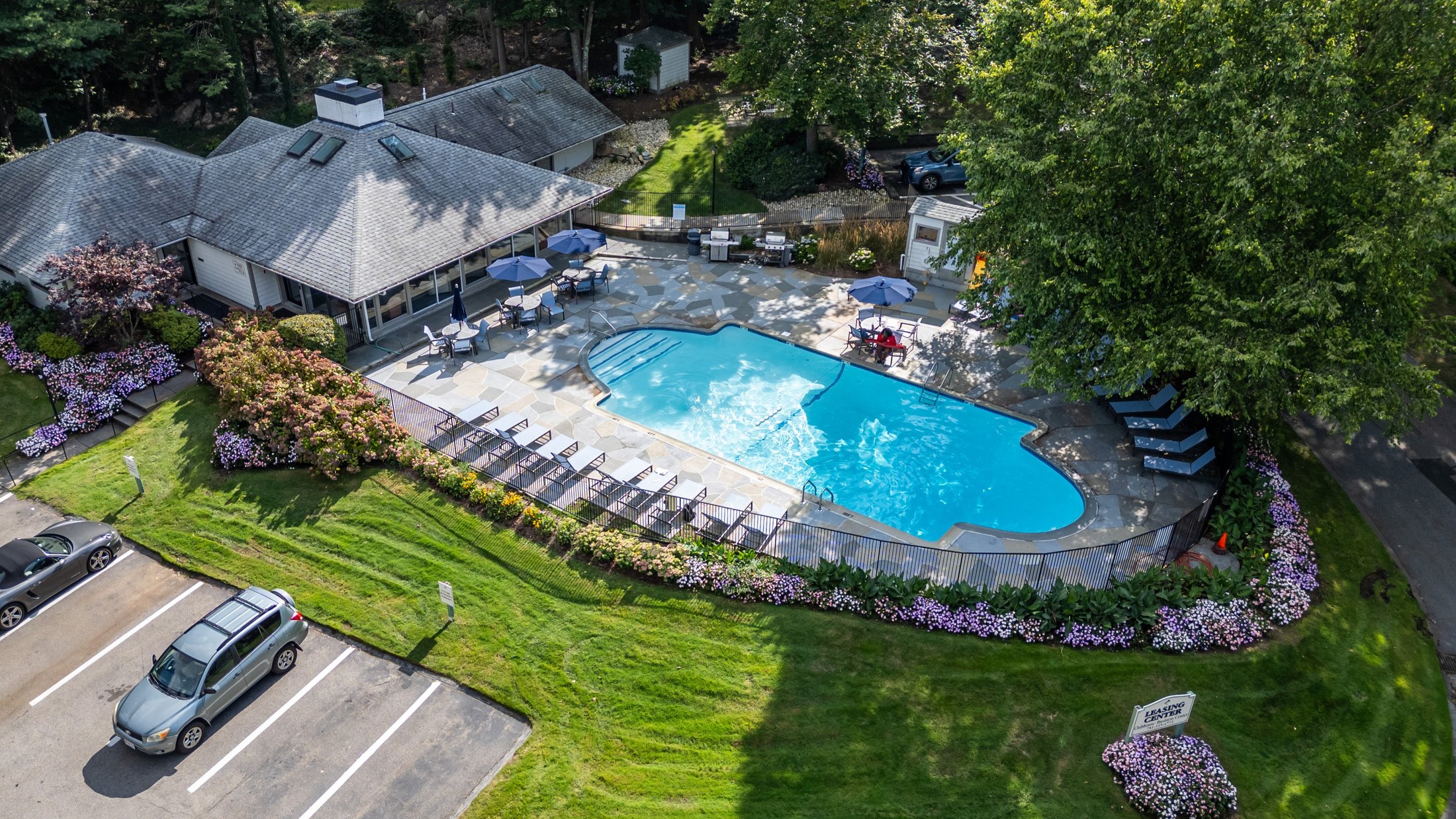 Drone pool shot